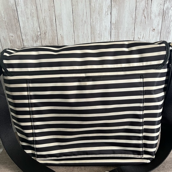 Kate Spade Black and White Striped Messenger Bag - Picture 2 of 8